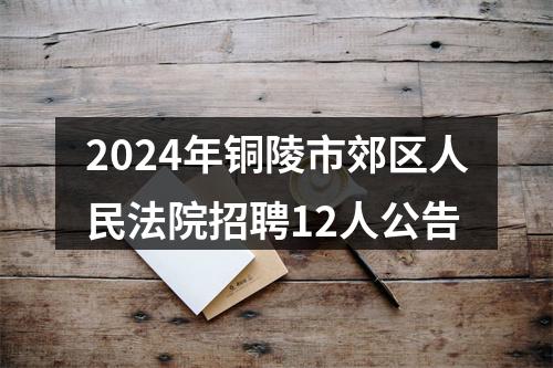 2024年铜陵市郊区人民法院招聘12人公告 图片