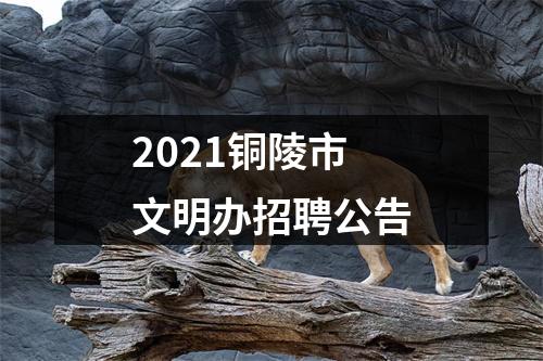 2021铜陵市文明办招聘公告 图片