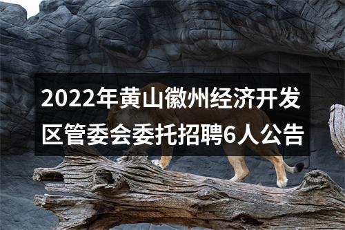 2022年黄山徽州经济开发区管委会委托招聘6人公告 图片