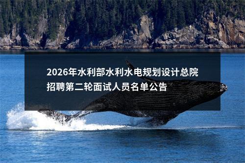 2026年水利部水利水电规划设计总院招聘第二轮面试人员名单公告 图片