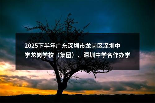 2025下半年广东深圳市龙岗区深圳中学龙岗学校（集团）、深圳中学合作办学九年一贯制学校赴北京面向2026年应届毕业生招聘教师32人公告（编制） 图片