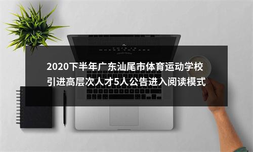 2020下半年广东汕尾市体育运动学校引进高层次人才5人公告进入阅读模式 图片