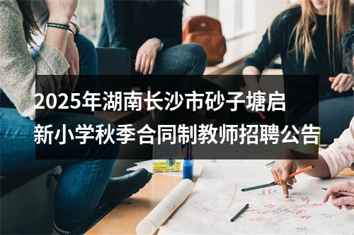 2025年湖南长沙市砂子塘启新小学秋季合同制教师招聘公告 图片