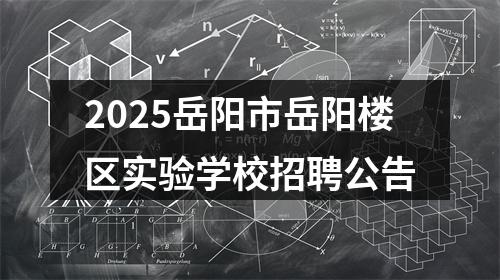 2025岳阳市岳阳楼区实验学校招聘公告 图片