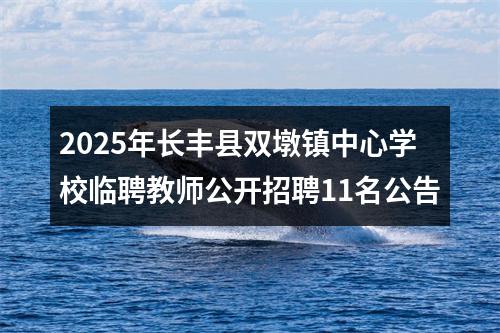 2025年长丰县双墩镇中心学校临聘教师公开招聘11名公告 图片