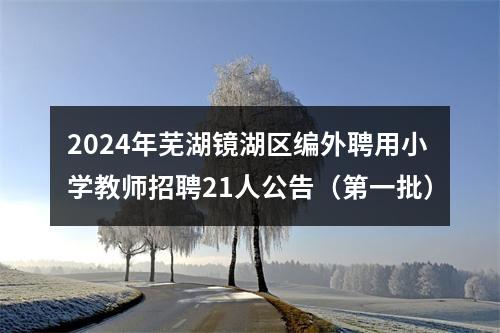 2024年芜湖镜湖区编外聘用小学教师招聘21人公告（第一批） 图片