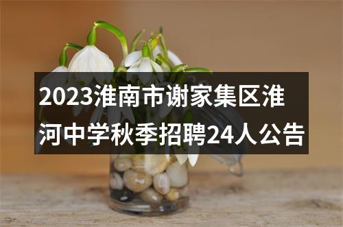 2023淮南市谢家集区淮河中学秋季招聘24人公告 图片