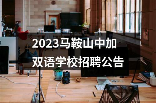 2023马鞍山中加双语学校招聘公告 图片