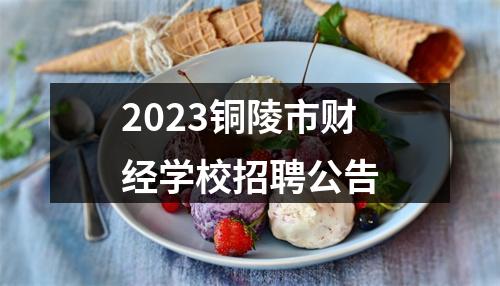 2023铜陵市财经学校招聘公告 图片