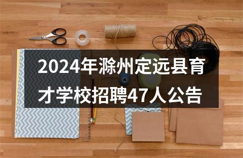 2024年滁州定远县育才学校招聘47人公告 图片