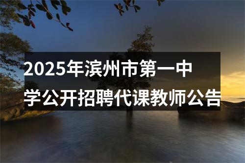 2025年滨州市第一中学公开招聘代课教师公告 图片