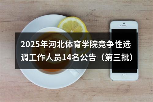 2025年河北体育学院竞争性选调工作人员14名公告（第三批） 图片