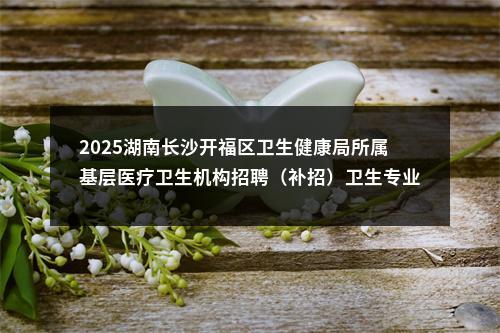 2025湖南长沙开福区卫生健康局所属基层医疗卫生机构招聘（补招）卫生专业技术临聘人员11人公告 图片