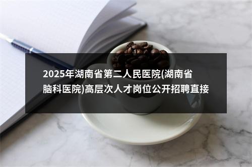 2025年湖南省第二人民医院(湖南省脑科医院)高层次人才岗位公开招聘直接考核实施方案 图片