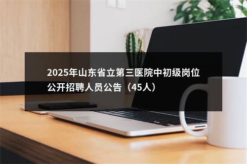 2025年山东省立第三医院中初级岗位公开招聘人员公告（45人） 图片
