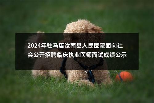2024年驻马店汝南县人民医院面向社会公开招聘临床执业医师面试成绩公示 图片