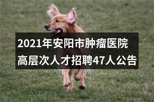 2021年安阳市肿瘤医院高层次人才招聘47人公告 图片