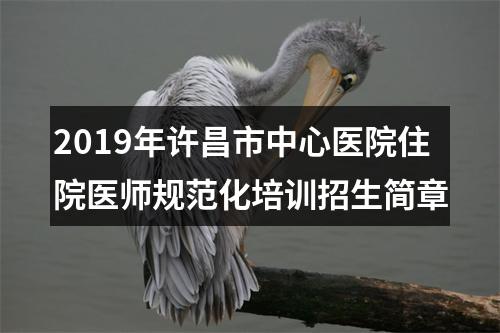 2019年许昌市中心医院住院医师规范化培训招生简章 图片