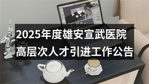 2025年度雄安宣武医院高层次人才引进工作公告 图片