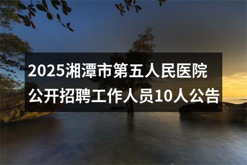 2025湘潭市第五人民医院公开招聘工作人员10人公告 图片