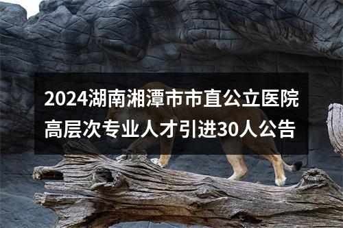 2024湖南湘潭市市直公立医院高层次专业人才引进30人公告 图片