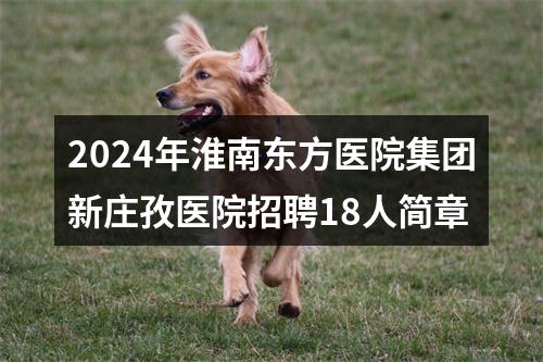 2024年淮南东方医院集团新庄孜医院招聘18人简章 图片