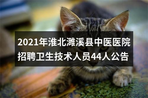 2021年淮北濉溪县中医医院招聘卫生技术人员44人公告 图片