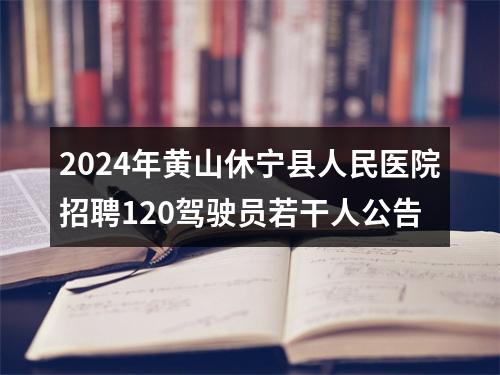 2024年黄山休宁县人民医院招聘120驾驶员若干人公告 图片