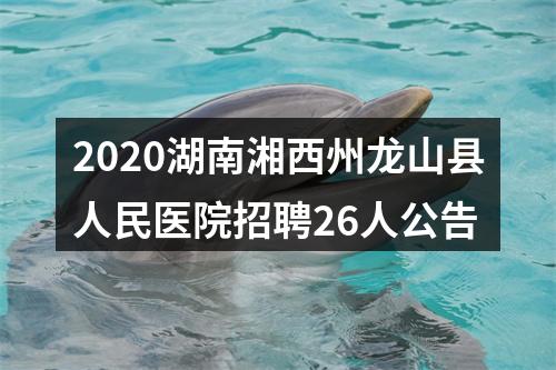 2020湖南湘西州龙山县人民医院招聘26人公告 图片