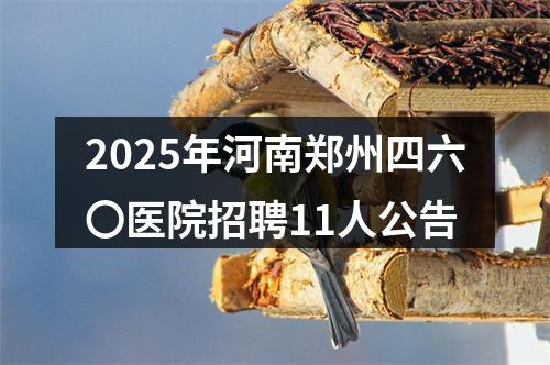 2025年河南郑州四六〇医院招聘11人公告 图片