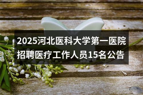 2025河北医科大学第一医院招聘医疗工作人员15名公告 图片
