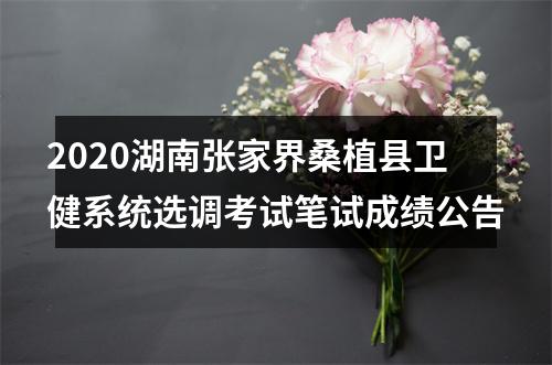2020湖南张家界桑植县卫健系统选调考试笔试成绩公告 图片