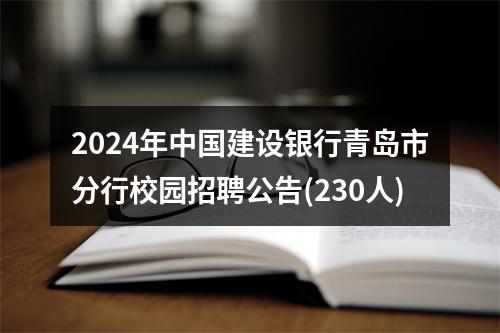 2024年中国建设银行青岛市分行校园招聘公告(230人) 图片