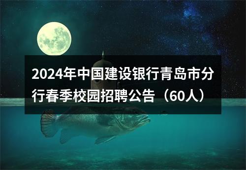 2024年中国建设银行青岛市分行春季校园招聘公告（60人） 图片