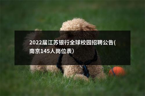 2022届江苏银行全球校园招聘公告(南京145人岗位表）                进入阅读模式 图片