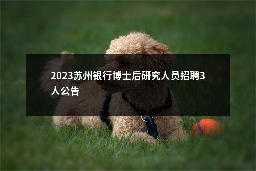 2023苏州银行博士后研究人员招聘3人公告                进入阅读模式 图片