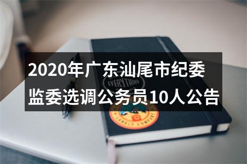 2020年广东汕尾市纪委监委选调公务员10人公告 图片