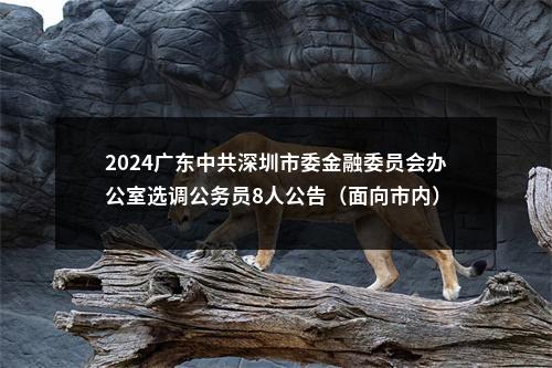 2024广东中共深圳市委金融委员会办公室选调公务员8人公告（面向市内） 图片