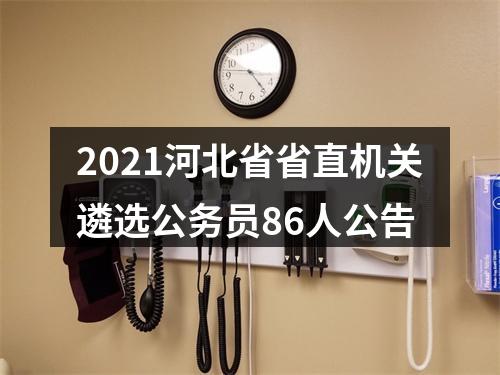 2021河北省省直机关遴选公务员86人公告 图片