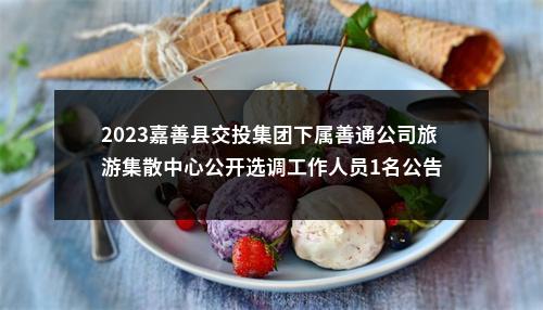 2023嘉善县交投集团下属善通公司旅游集散中心公开选调工作人员1名公告 图片