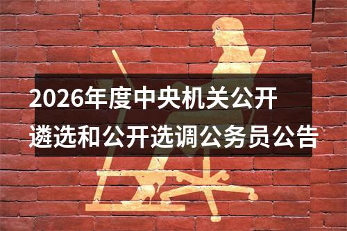 2026年度中央机关公开遴选和公开选调公务员公告 图片