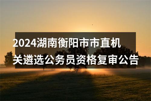 2024湖南衡阳市市直机关遴选公务员资格复审公告 图片