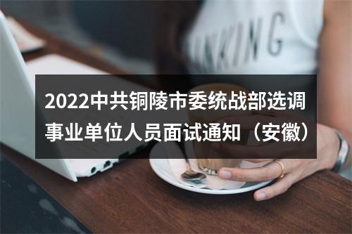 2022中共铜陵市委统战部选调事业单位人员面试通知（安徽） 图片