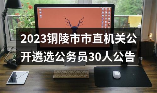 2023铜陵市市直机关公开遴选公务员30人公告 图片
