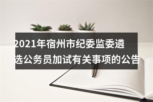 2021年宿州市纪委监委遴选公务员加试有关事项的公告 图片