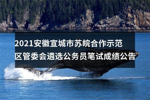 2021安徽宣城市苏皖合作示范区管委会遴选公务员笔试成绩公告 图片