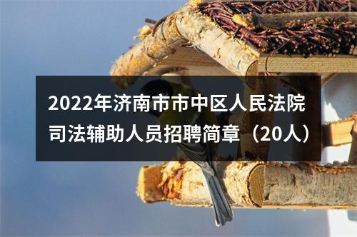 2022年济南市市中区人民法院司法辅助人员招聘简章（20人） 图片