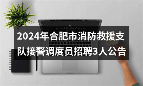 2024年合肥市消防救援支队接警调度员招聘3人公告 图片