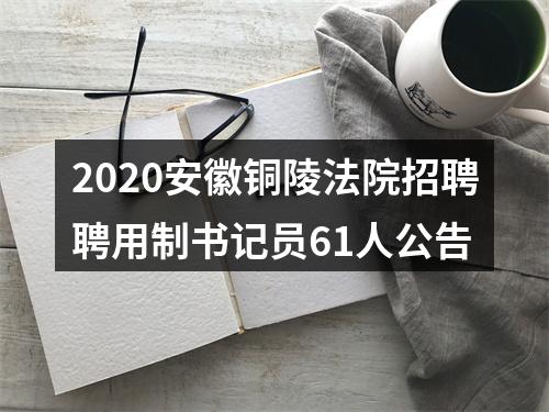 2020安徽铜陵法院招聘聘用制书记员61人公告 图片