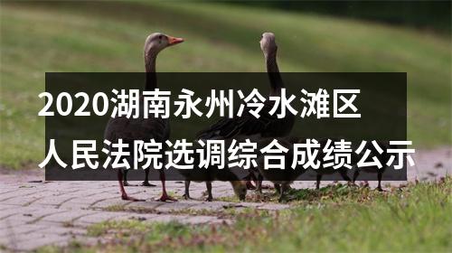 2020湖南永州冷水滩区人民法院选调综合成绩公示 图片
